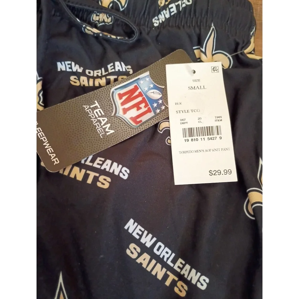 NFL‎ Torpedo Men's AOP Knit Pants New Orleans Saints Size Small